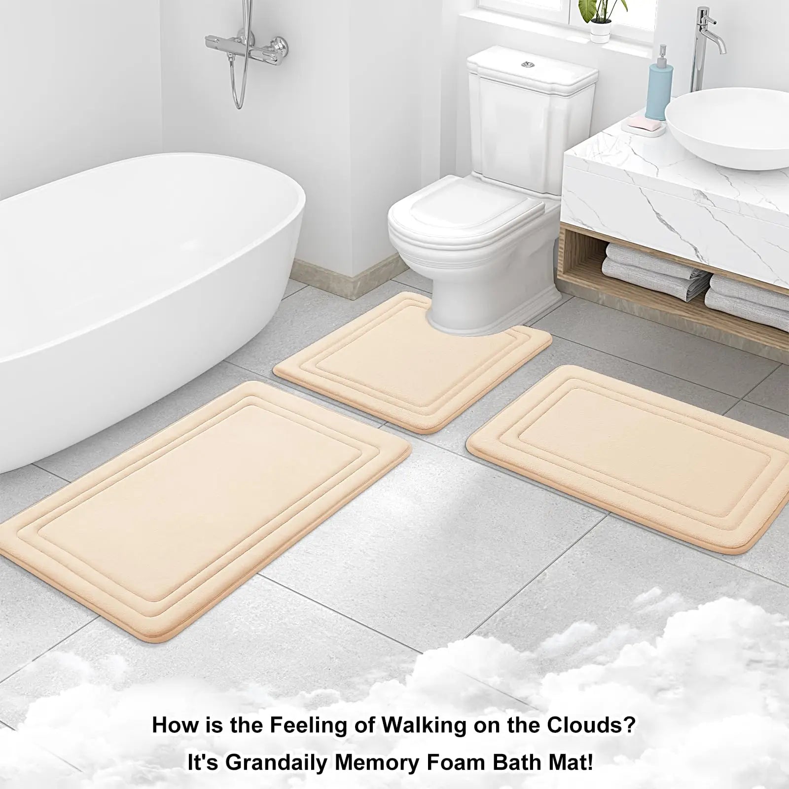 EleganceCloud™ Memory Bath Mat